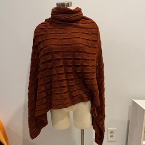 Elegant Rust Women's Poncho